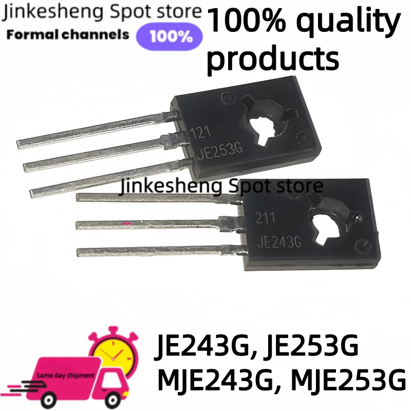 5 piezas Transistor Bipolar JE243G, JE253G, 4A, 100V, MJE243G, MJE253G TO-126