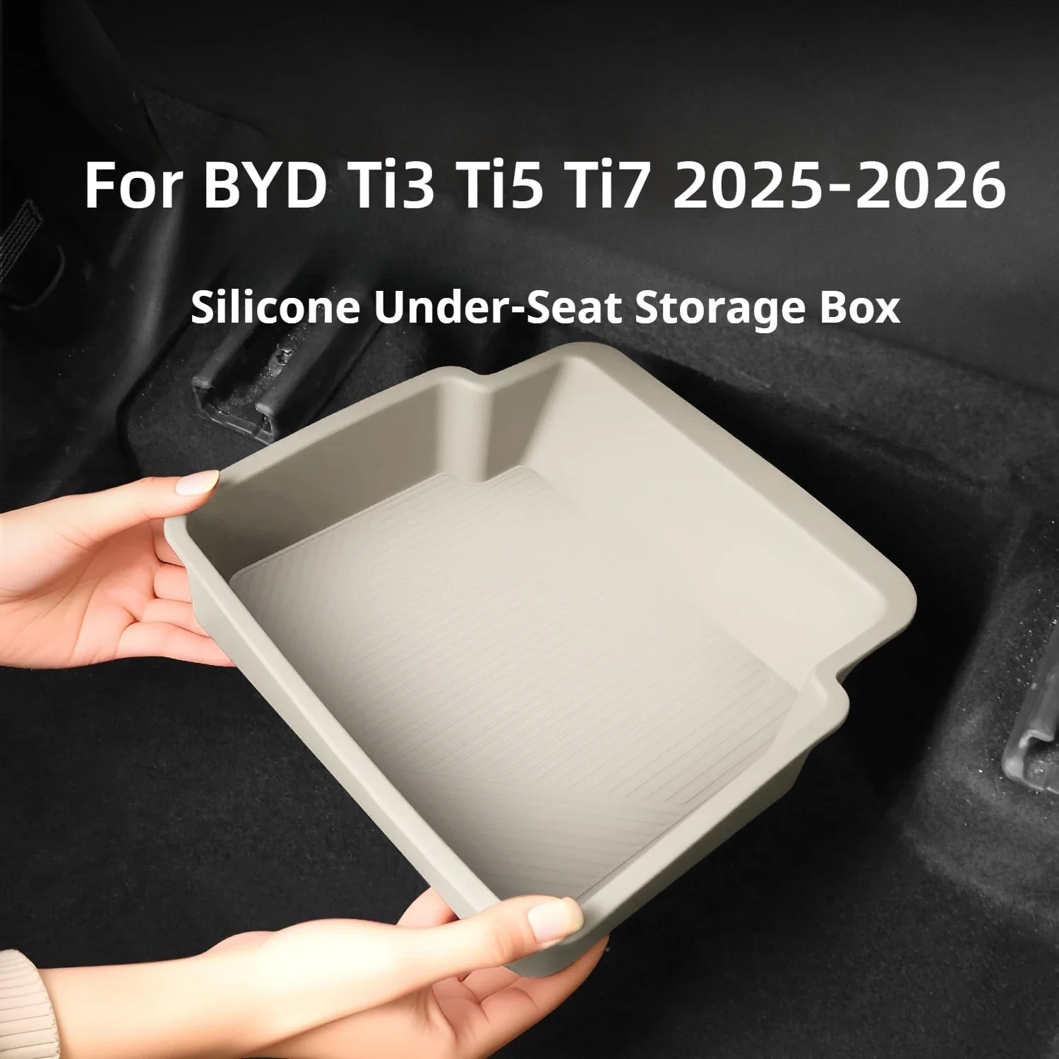 For BYD Ti3 Ti5 Ti7 2025-2026 Under Seat Storage Box Driver Passenger Organizer Tray Interior Accessories
