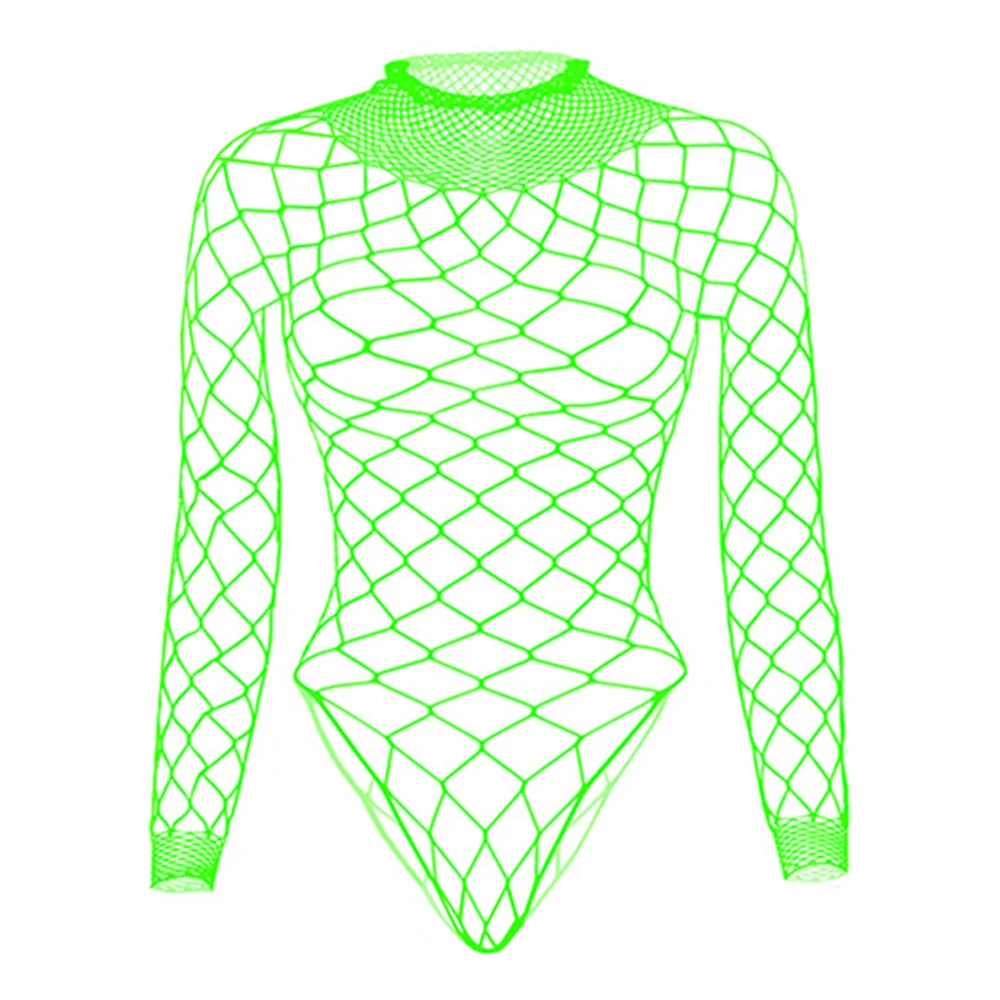 High Quality Fishnet Bodysuit Female Underwear See Through Hollow One-piece Net Body Suit Sexual Lingerie Sexy Women Tops