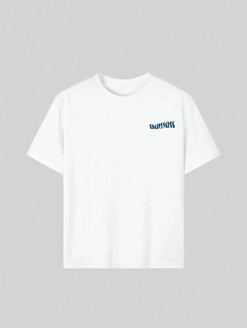 La maglietta a maniche corte con stampa a lettere è casual e adatta per l'uso quotidiano sia da uomo che da donna in estate autunno e inverno