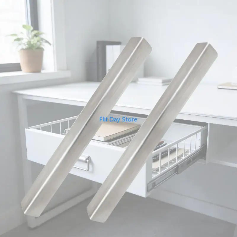 F92C Pack of 2 304 Steel Cabinet Edges Guards Drawer Protectors Strong Rustproof