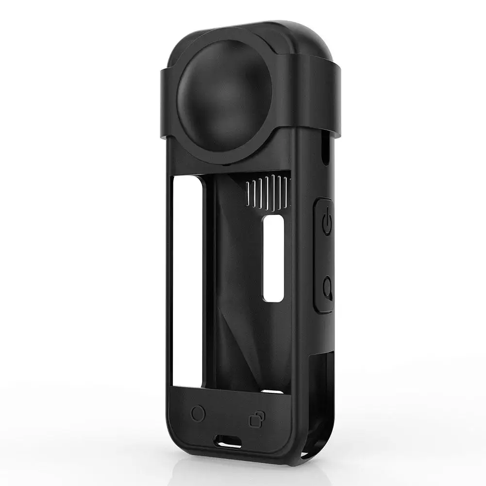 

Silicone Protective Case With Lens Cap Kit For Insta360 X5 Anti-Shock Shockproof Soft Shell For Insta360 X5 Camera Accessories