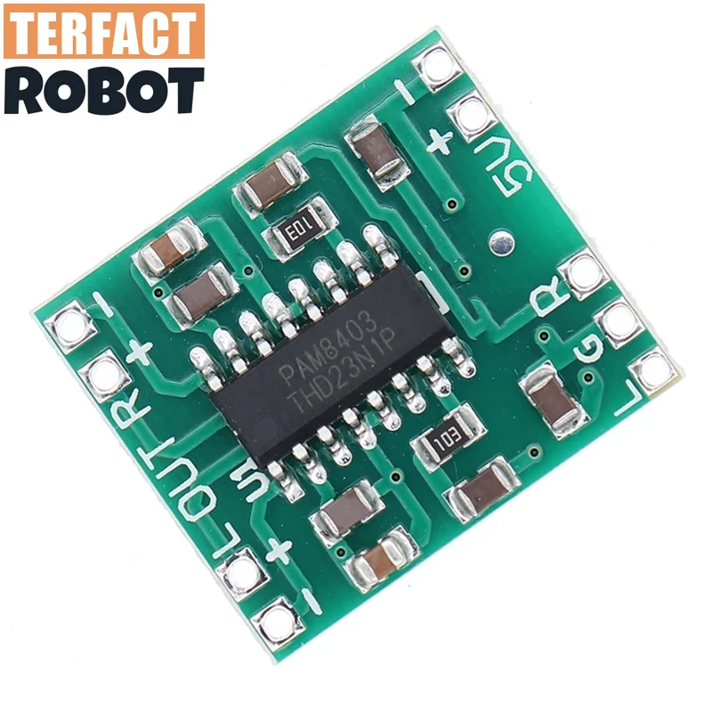 PAM8403 سوبر مضخم رقمي صغير مجلس 2*3 واط فئة D مضخم رقمي مجلس كفاءة 2.5 إلى 5 فولت USB امدادات الطاقة
