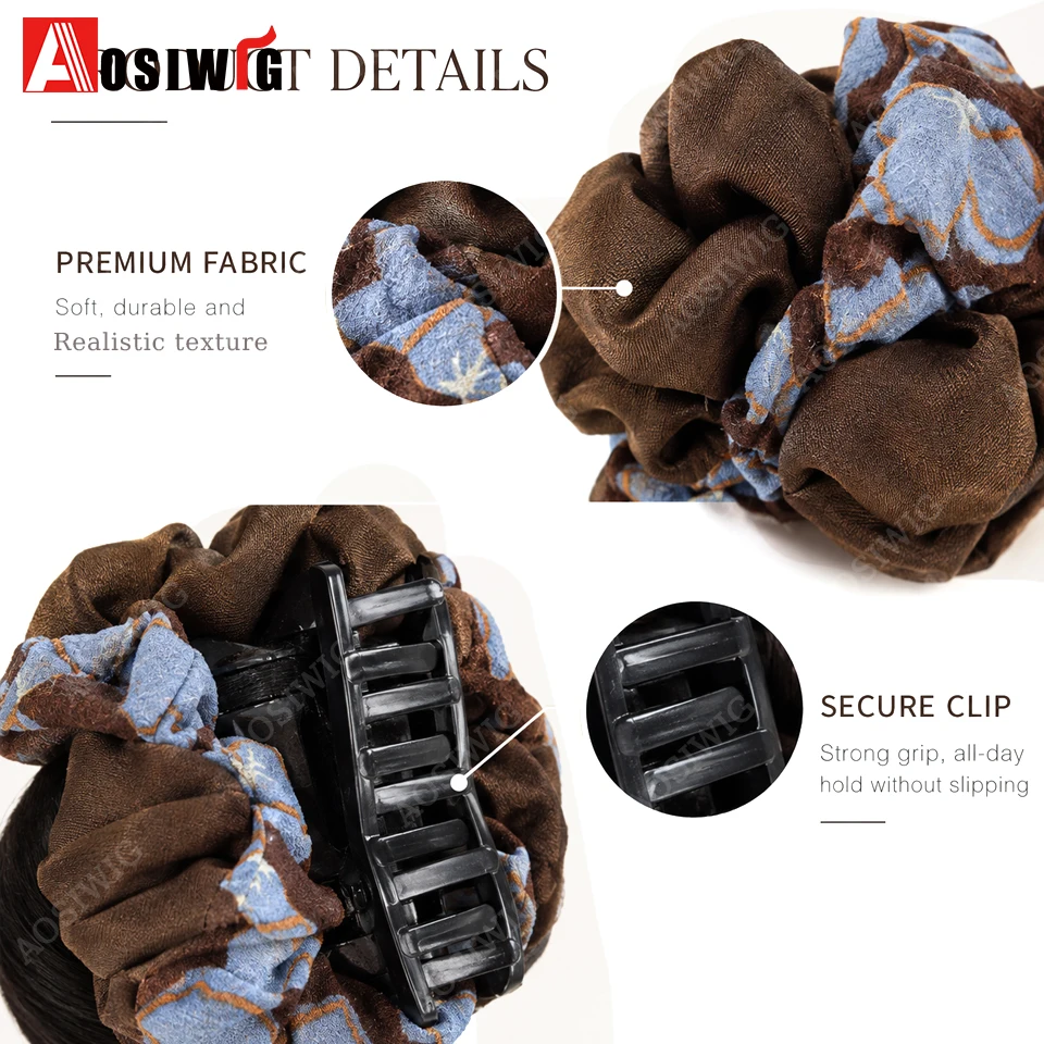 Synthetic Claw Clip Bun Hair E - đánh giá và giá Claw Clip Messy Bun Hair Piece