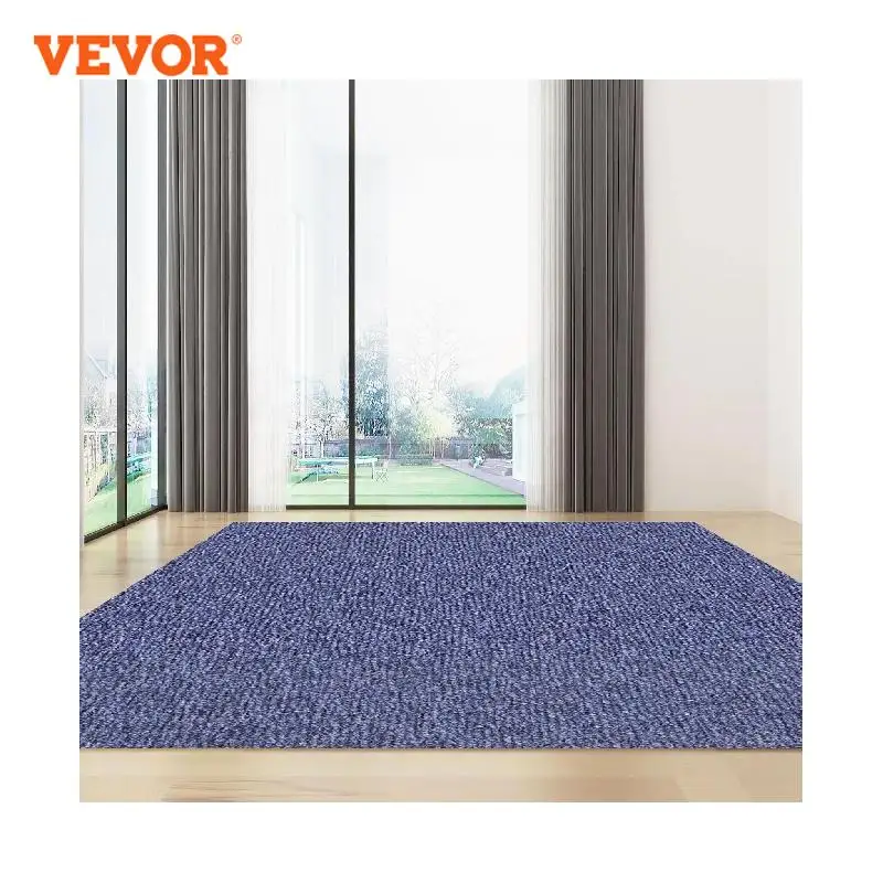 VEVOR Blue Marine Boat Carpet 6x52.5ft Waterproof Polyester Outdoor Deck Carpet Cuttable Anti-Slide Patio Porch Mat Rug Carpet