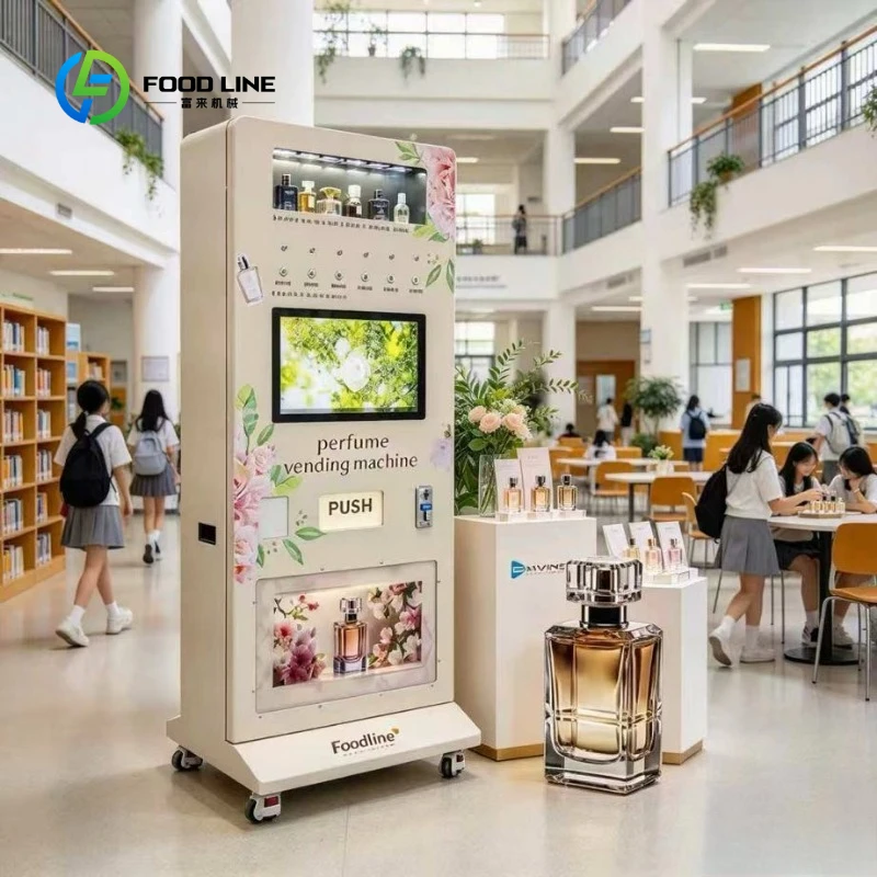 Factory 100ml Perfumes Cologne Fragrance Vendor Machine Spray Perfume Tester Coin Operated Vending Machine With Advertisement