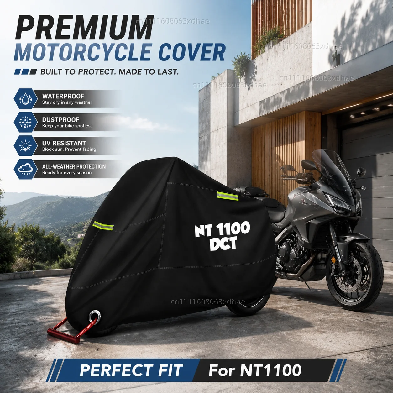 

Motorcycle Full Cover Waterproof Rain Dustproof All Season 190T Oxford Cloth For For NT1100 2022-2024 NT 1100 NT700V 2009-2016