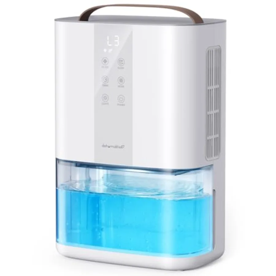 

Large Dehumidifiers for Home: 96oz Bathroom Dehumidifier Plastic White Auto Shut-off Defrost Whisper Quiet for Bedroom Office R
