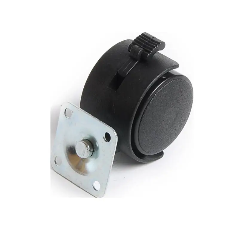 4Pcs 1 Inch Nylon Swivel Caster with Brake, Plastic Wheel for Flower Stand, Cabinet, Electrical Appliances