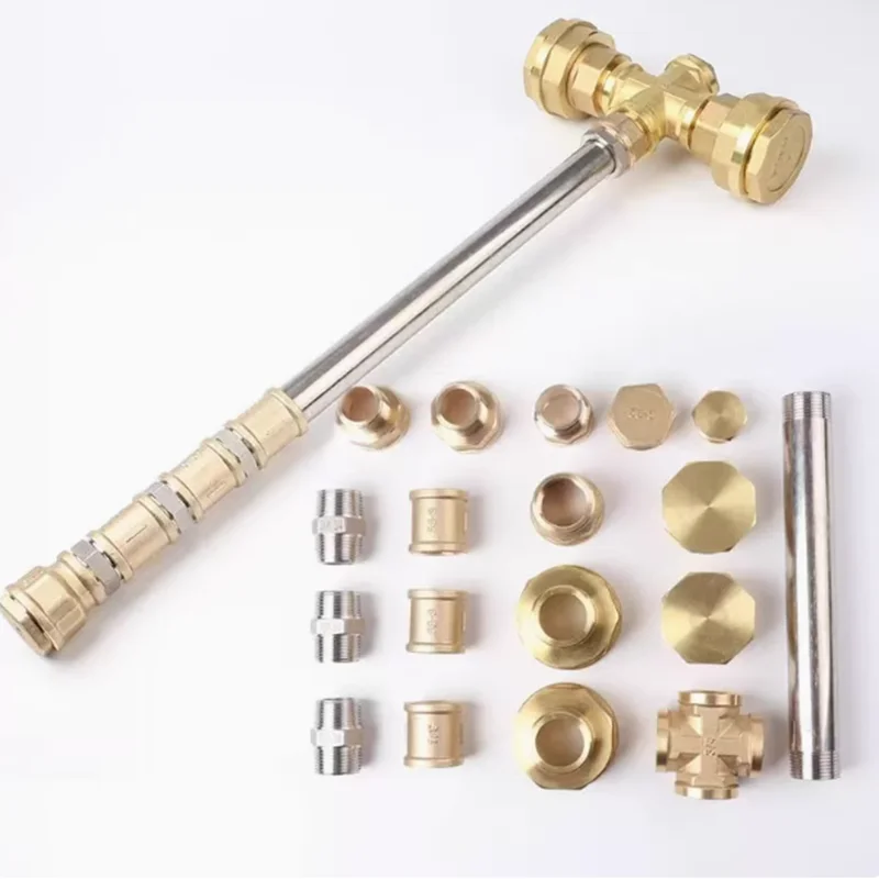 

Haotian Hammer Hammer Thor Hardware Edition DIY Ornament Holy Hammer Eight Edged Bright Silver Hammer