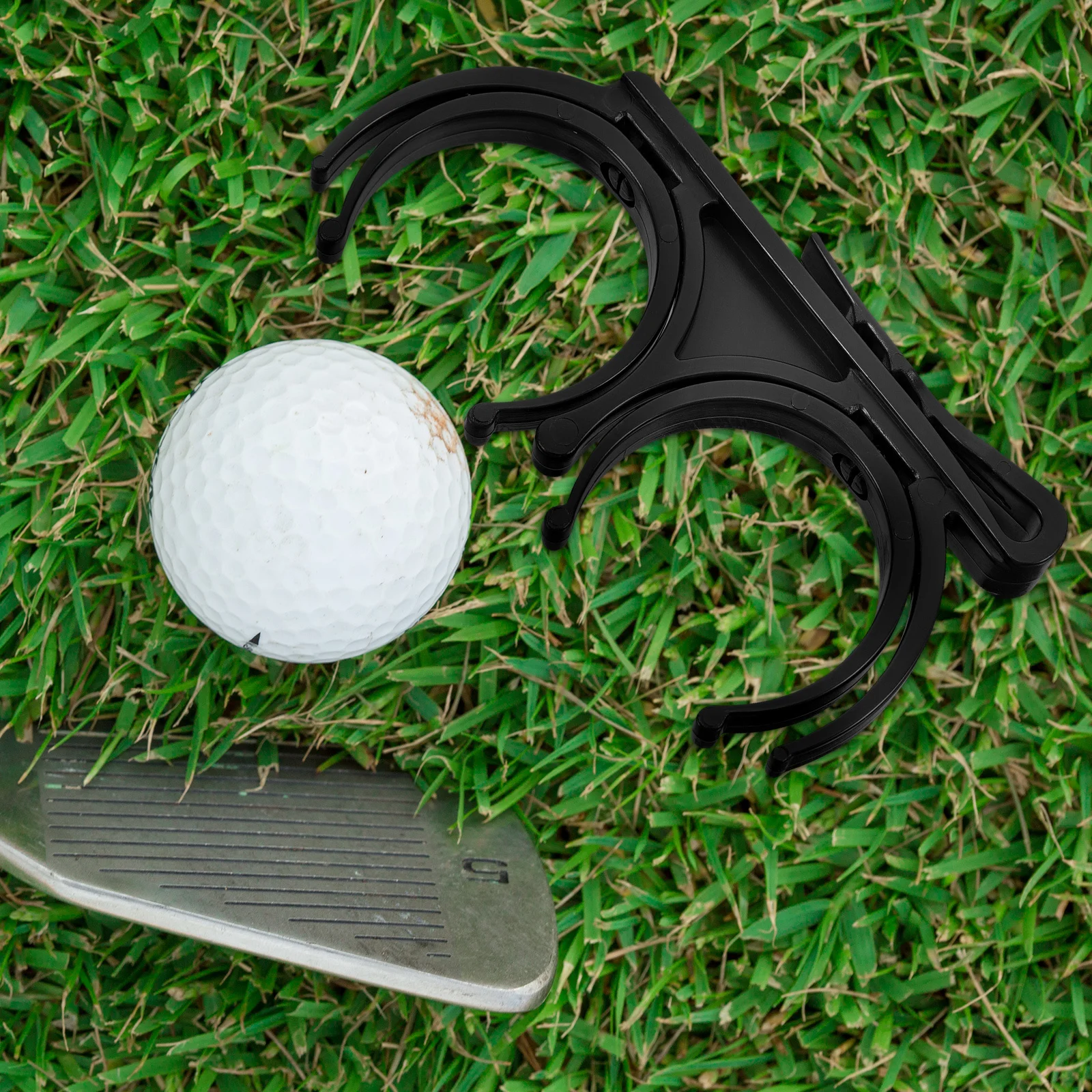 2 قطعة حامل كرة جولف مع مشبك قابل للدوران، تصميم قابل للطي، حامل كروي مزدوج، ملحق أساسي لممارسة الجولف #5