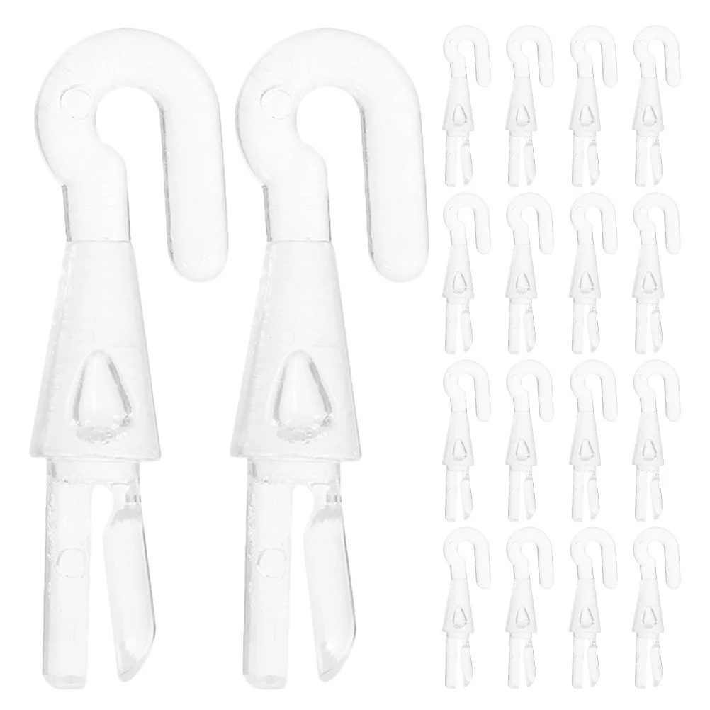 

20Pcs Blind Wand Replacement Hooks Flexible Question Mark Shape Tilt Rod Connector for Smooth Operation Home Office Use