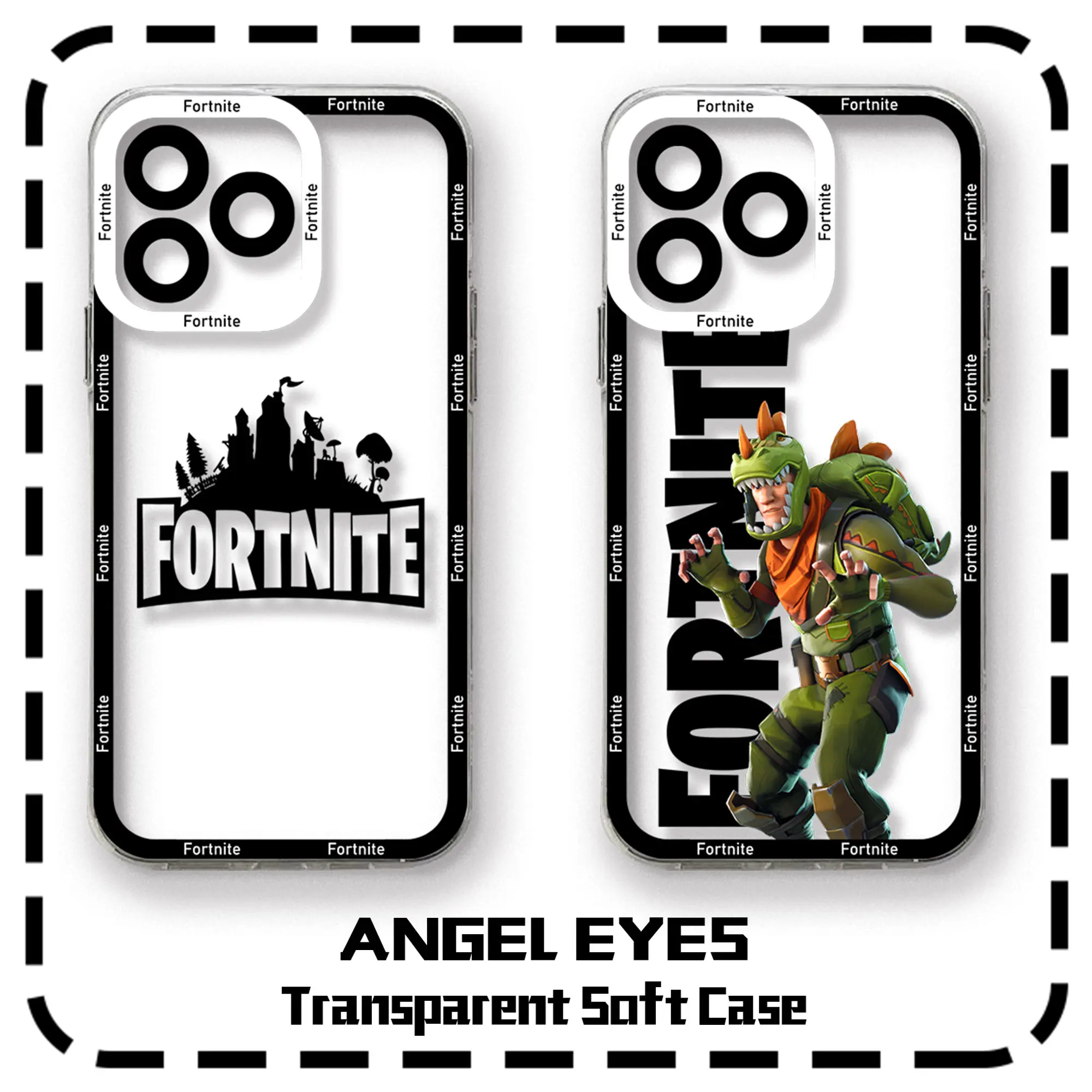 Game Hot Phone Case For iPhone 15 14 13 12 11 Mini Pro Max X XR XSMax 6S 6 7 8 Plus SE20 Transparent Cover F-Fortnites