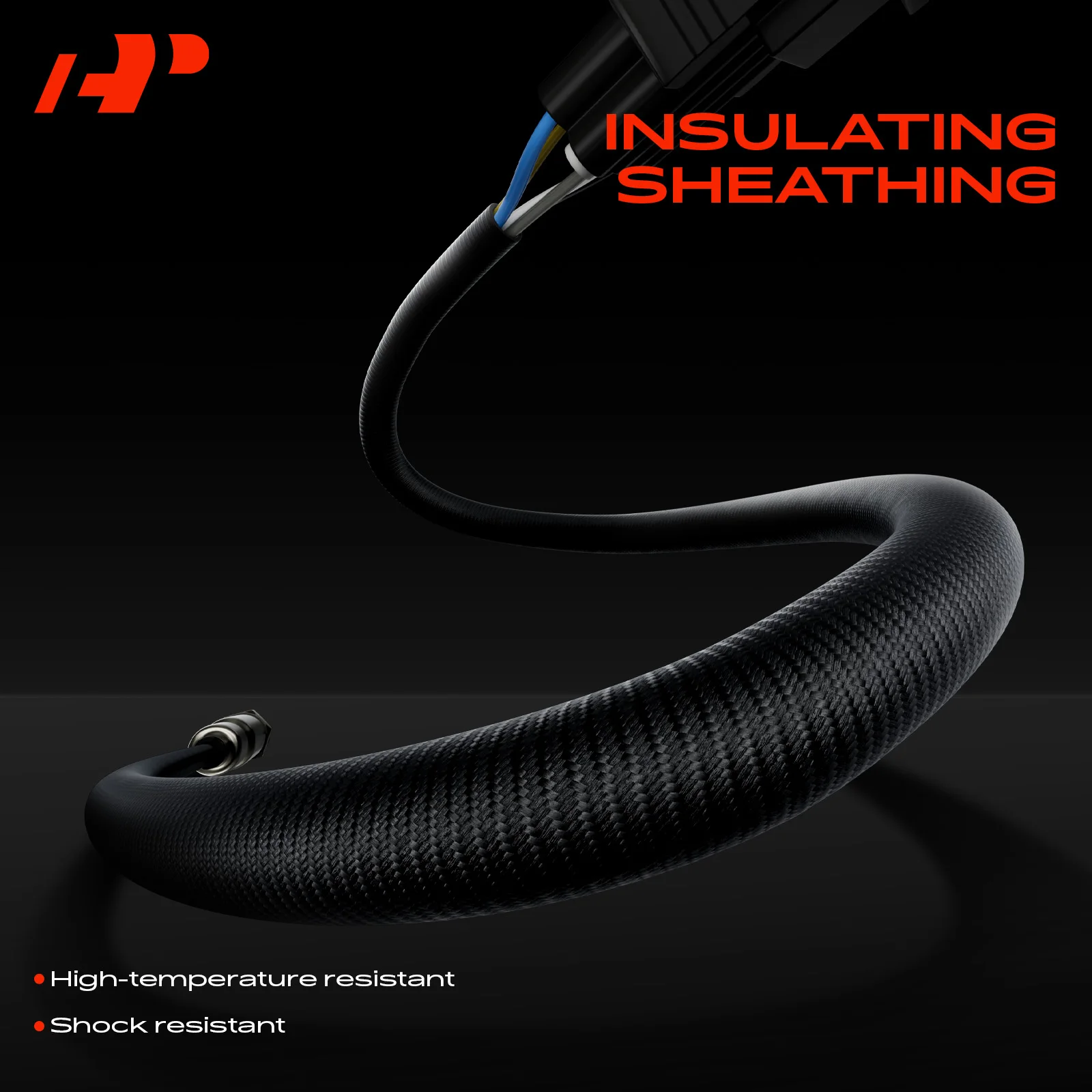 A-Premium Universal O2 Oxygen Sensor for 4 Wires 432 MM M18 Long Crimps Heat Shrink UOS4000