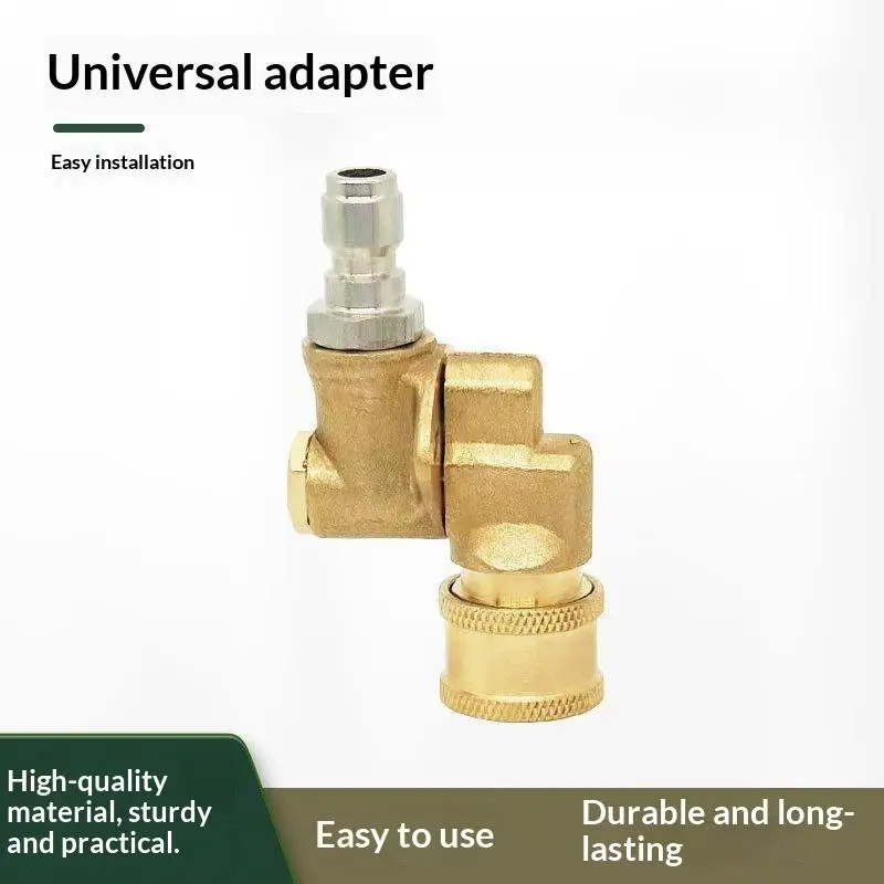 New Sale 4500 PSI Pressure Washer Pivoting Coupler 1/4 Inch Quick Connect Adaptor Gutter Cleaning Attachment