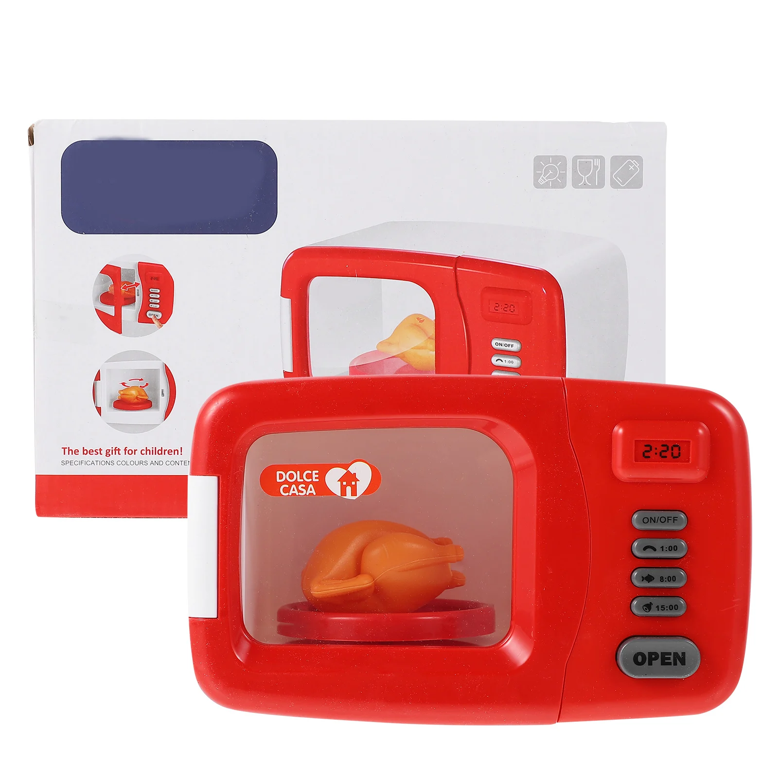 Speelhuis Magnetron Kinderen Doe alsof Rood Plastic Mini Keuken Model Speelgoed Peuter