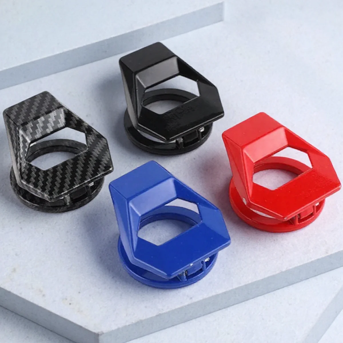 Car Engine Start Stop Switch Button Cover Decorative Auto Accessories Push Button Sticky Cover Car Interior Styling