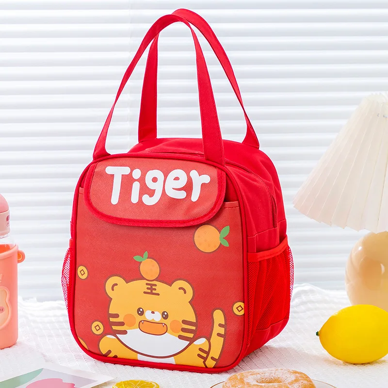 1PC Large Capacity Student Insulated Lunch Box Bag, Cute Cartoon Handbag, Outdoor Picnic Storage Bag