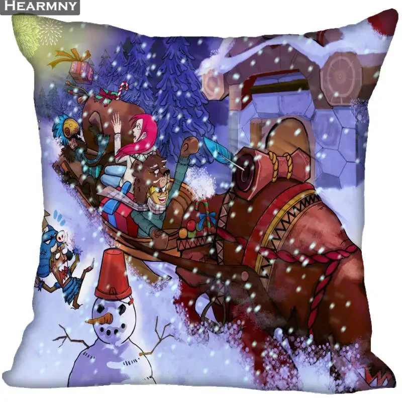 Custom Decorative Pillowcase Merry Christmas 02 Square Zippered Pillow Cover 35X35,40x40,45x45cm(One Side)