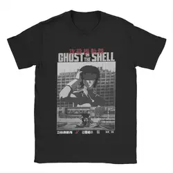 Vintage Major Motoko Kusanagi Ghost In The Shell T-Shirt for Men Pure Cotton T Shirt Anime Short Sleeve Tee Shirt Big Size Tops