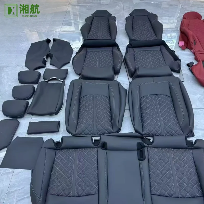 Suitable for Audi RS A4 A5 A6 A7 Q3 Q5L Q8 Car Interior Accessory Bucket Sports Seats Custom Cushion Leather Cover Sport Racing
