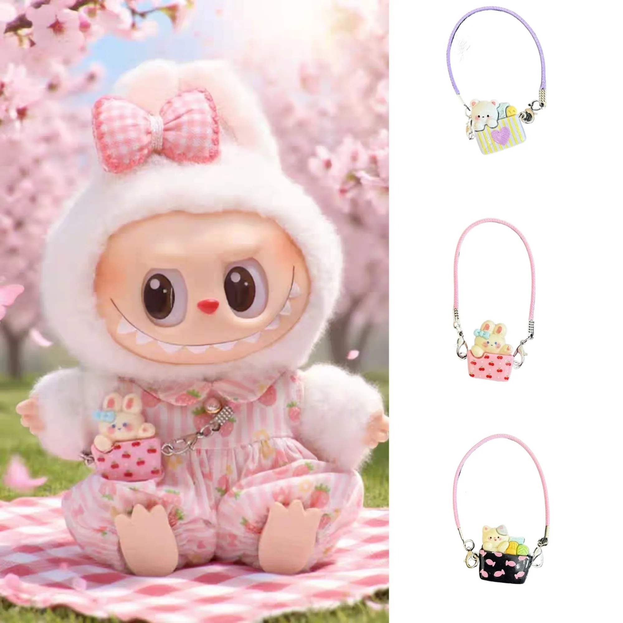 

Сумка на плечо для домашних животных, аксессуары с подвеской «сделай сам», для 17 см, одежда для куклы Labubu V3, аксессуары для одежды, Ropa Labubu, плюшевая кукольная одежда