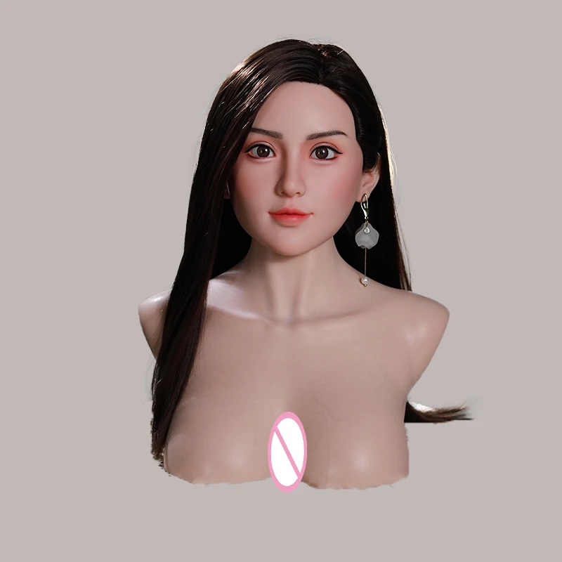 SMVP - High quality brown skin blonde head model, all silicone single head love doll, M16 interface replaceable, adult toy 18+