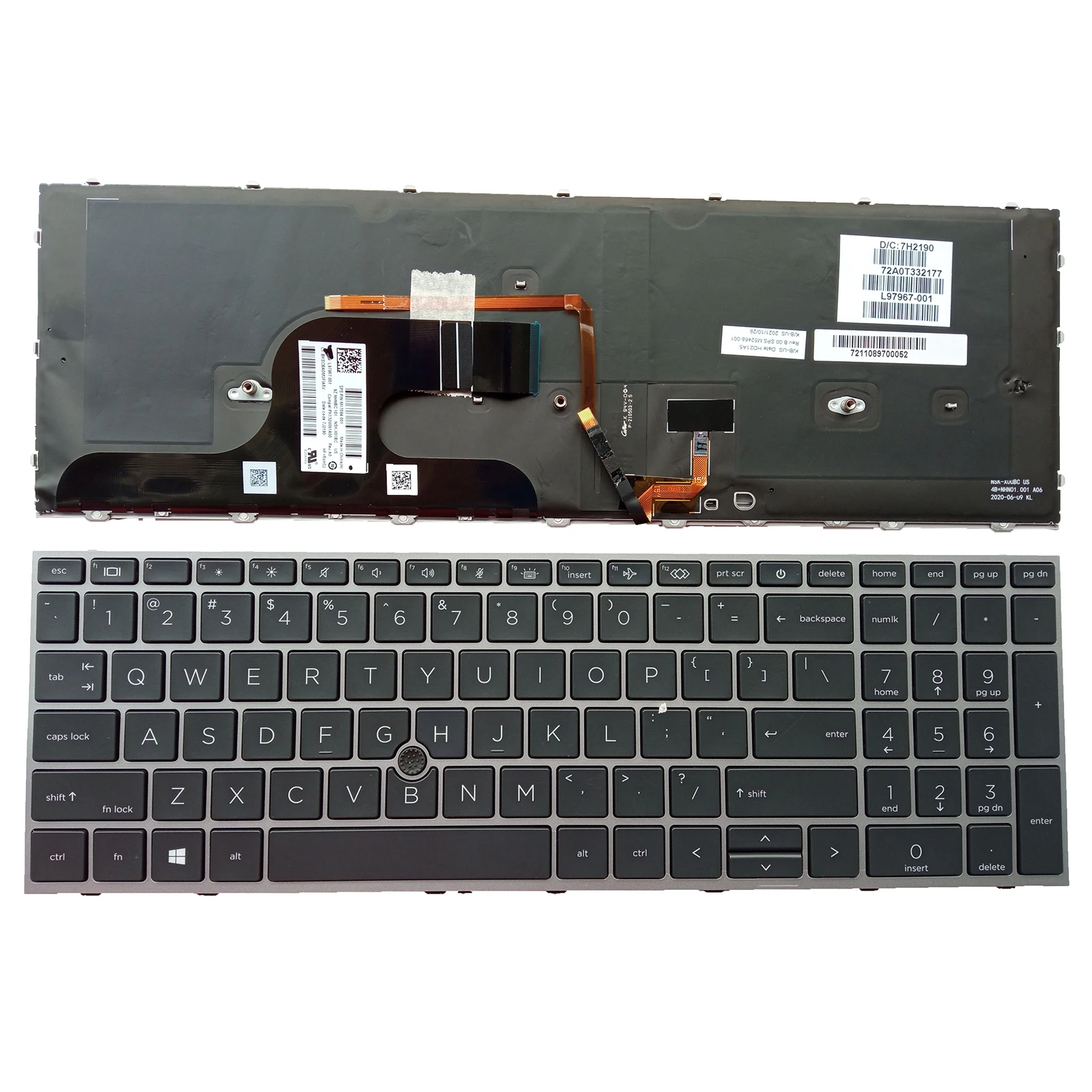 

wholesale laptop keyboard for HP ZBook Fury 15 G7 G8 ZBOOK15G7 ZBOOK15G8 Laptop Keyboard US Backlit With Pointer