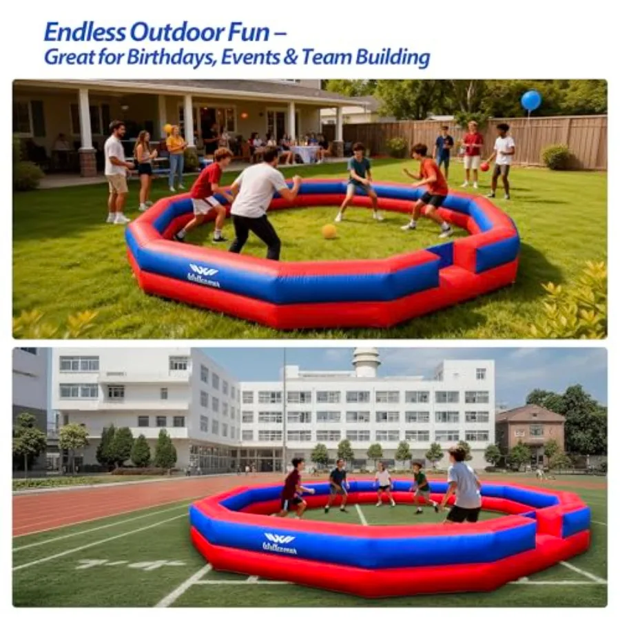 22피트 풍선 가가볼 피트 아레나, 휴대용 가가볼 코트 (내장형 송풍기 포함), 실내외 팀 빌딩 행사 및 뒷마당용