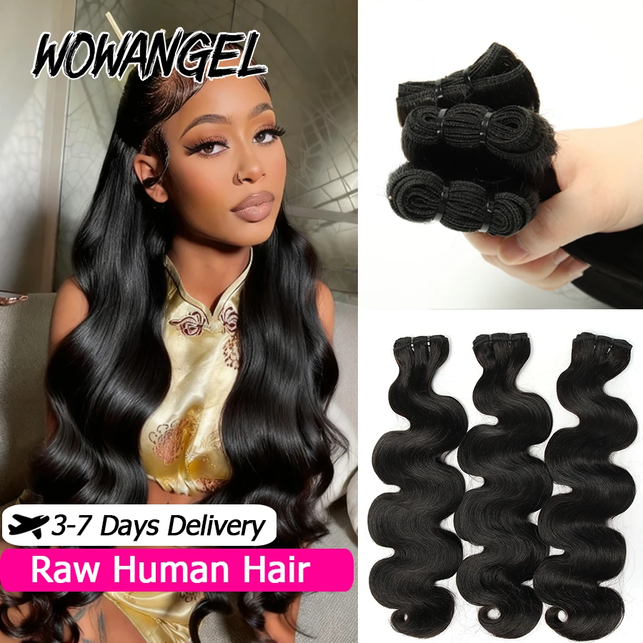 

12A Grade 100% Unprocessed Raw Hair Bundles Body Wave Human Hair Bundles For Women 1/3/4 Pcs Sew In Weaves Human Hair Extensions