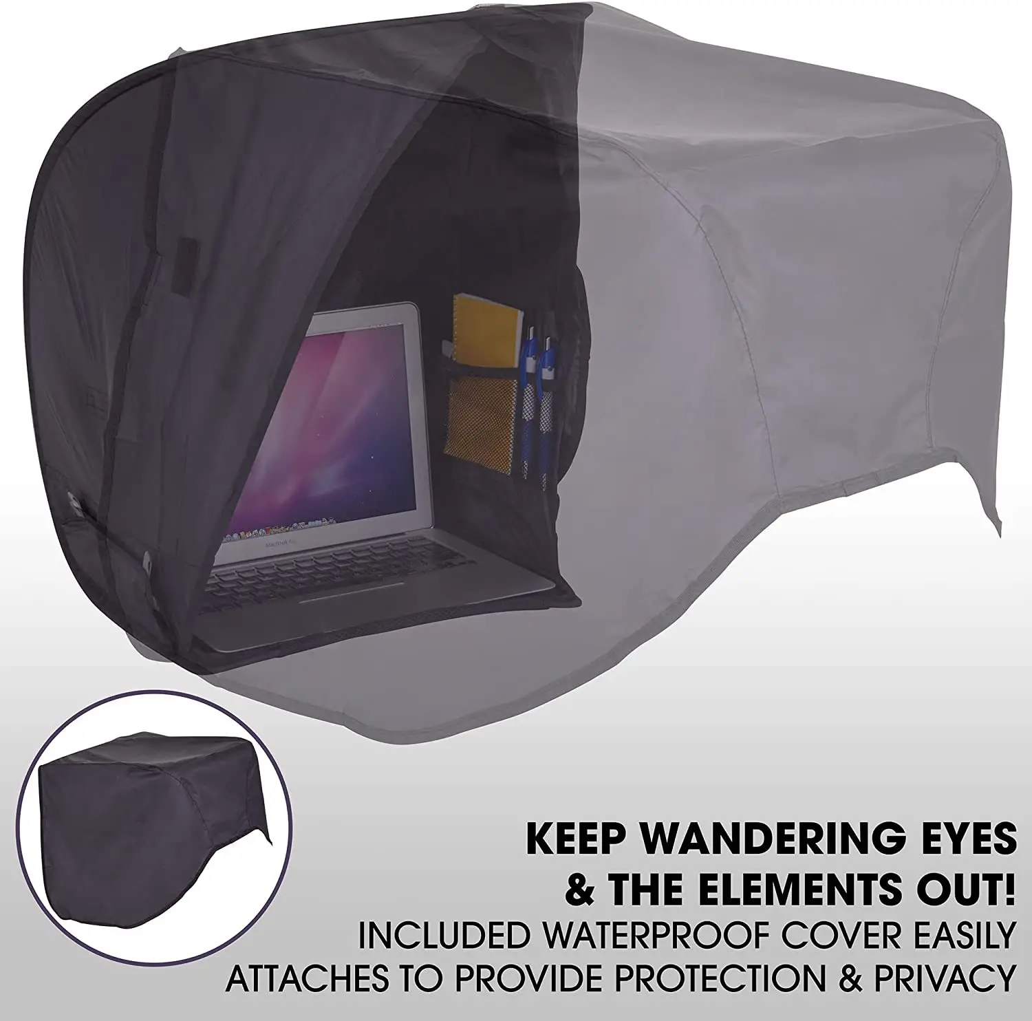 Laptop Sun Shade Outdoor Foldable and Portable Glare Screen Hood Shading, waterproof, dustproof Shield for Laptop, Tablets