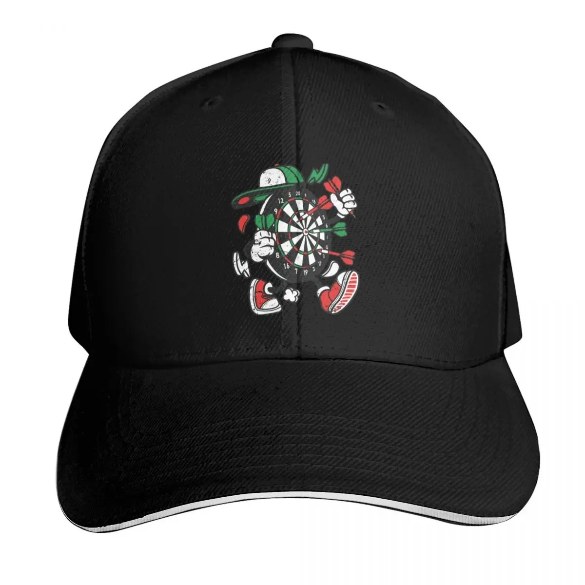 

Retro Darts Game Cartoon Baseball Cap funny hat Ball Cap men's big size hat birthday Golf Men Women's