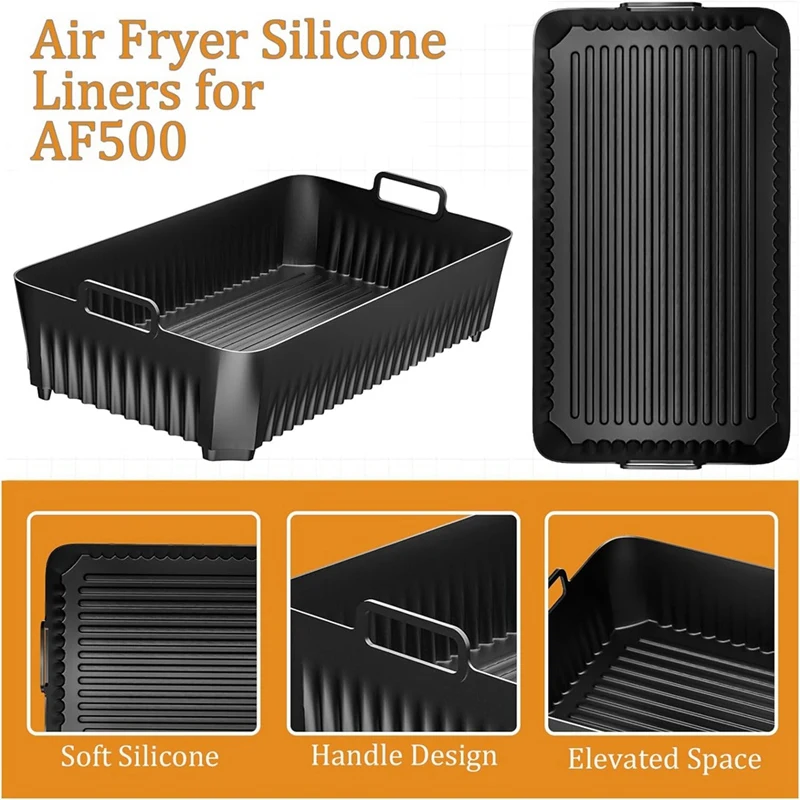 10.4L Reusable Silicone Air Fryer Liners For Ninja AF500 Silicone Liners Air Fryer Accessories