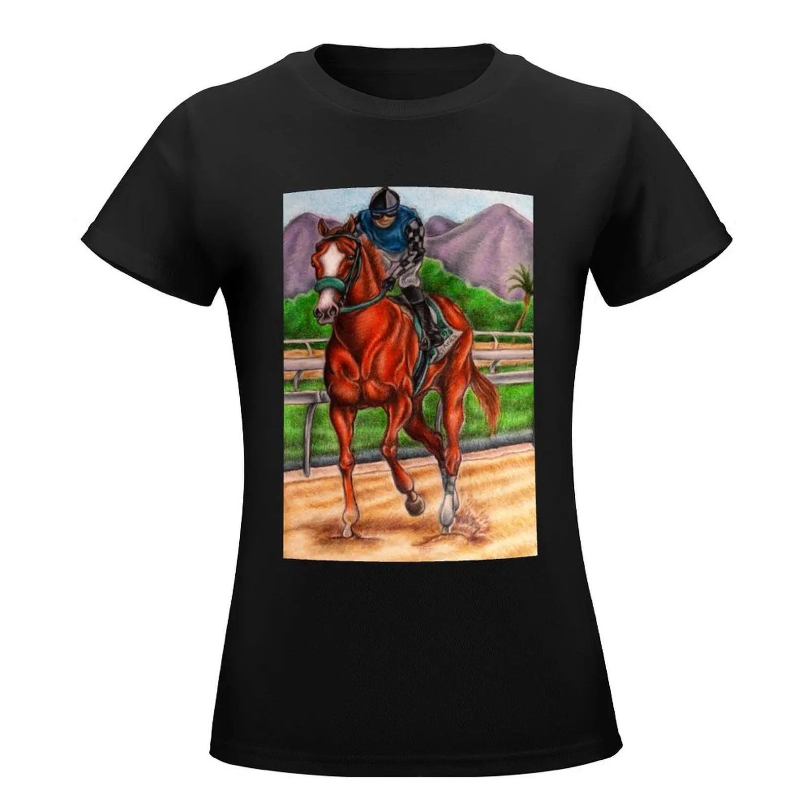 Stilleto Boy racehorse T-Shirt tees quick-drying sports fans white t-shirts for Women