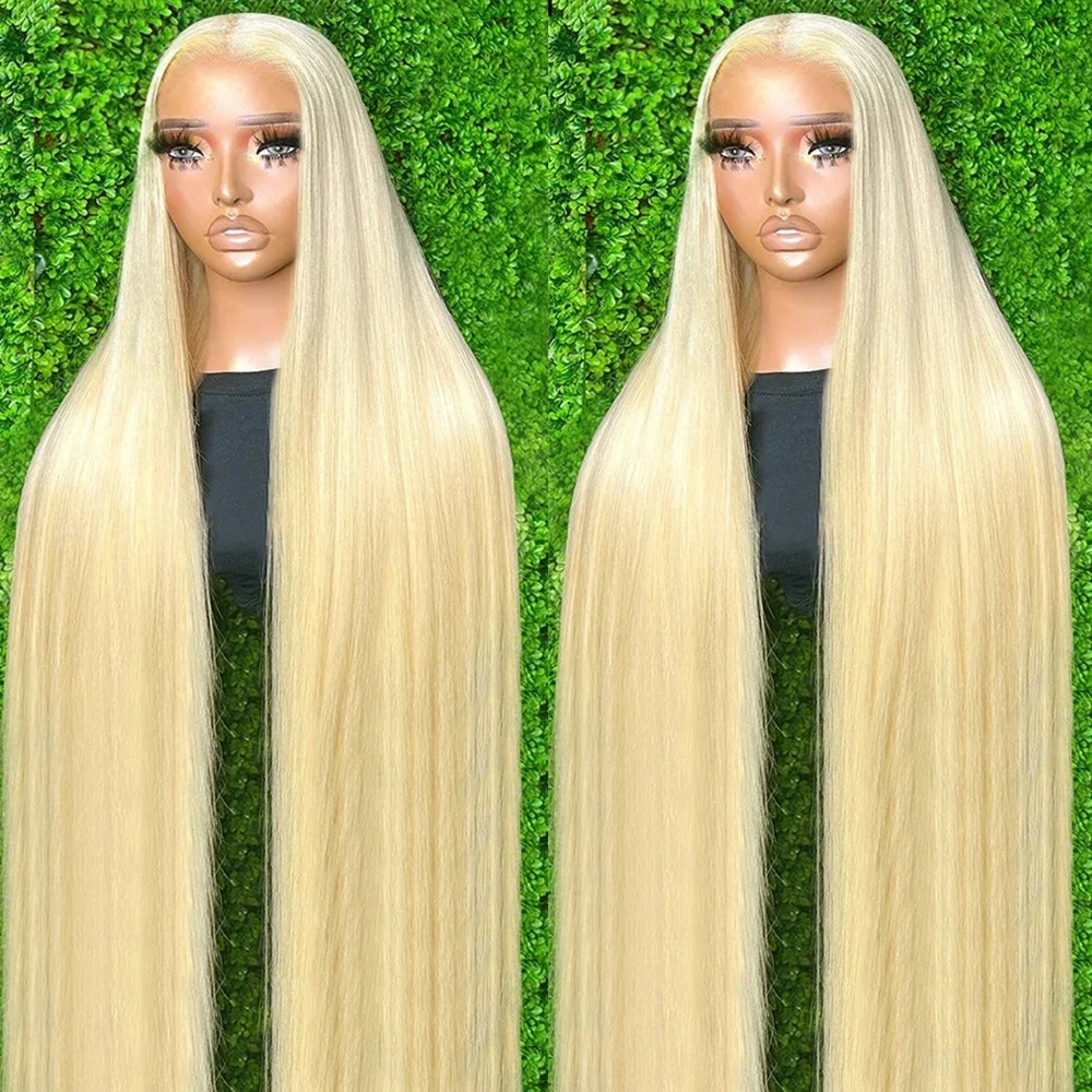 613 Blonde Straight Lace13x4 HD Transparent Lace Front Wig Brazilian Remy Colored Frontal Human Hair Wigs For Women