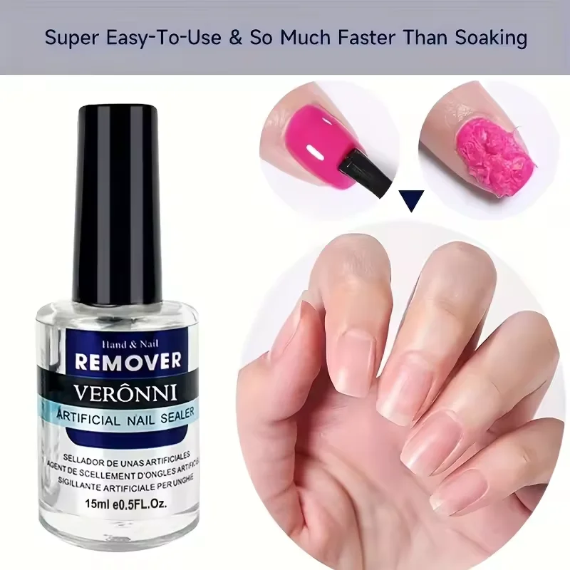 15ml Soak-Off Quick Nail Glue Remover,Easy Application Nail Gel Remover Nail Polish Remover For Gel Nails Polish Nail Art Gel