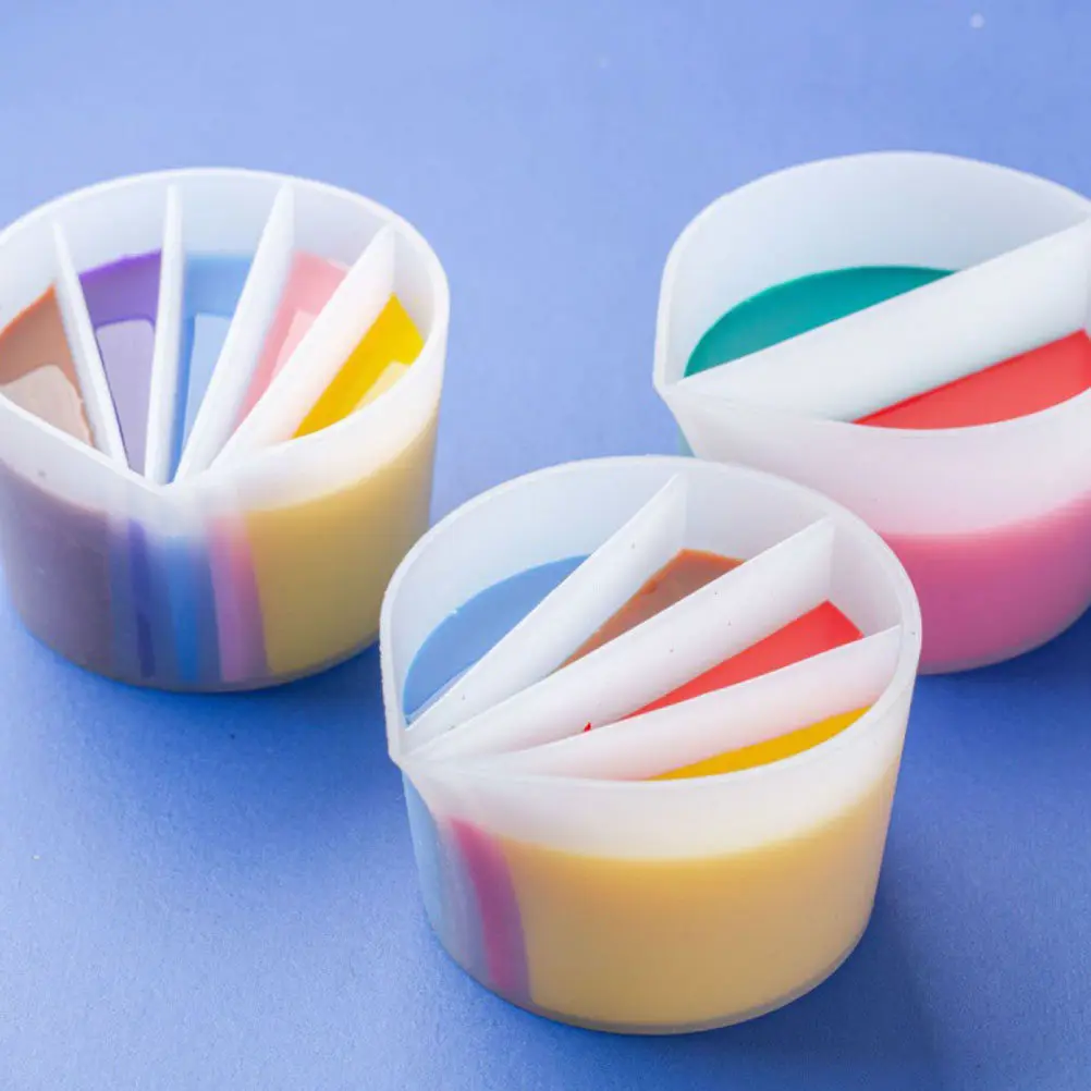 

Набор из 4 силиконовых стаканчиков для смешивания эпоксидной смолы, пигментов и клея, для рукоделия и творчества, силиконовые формы для смешивания цветов, художественные принадлежности