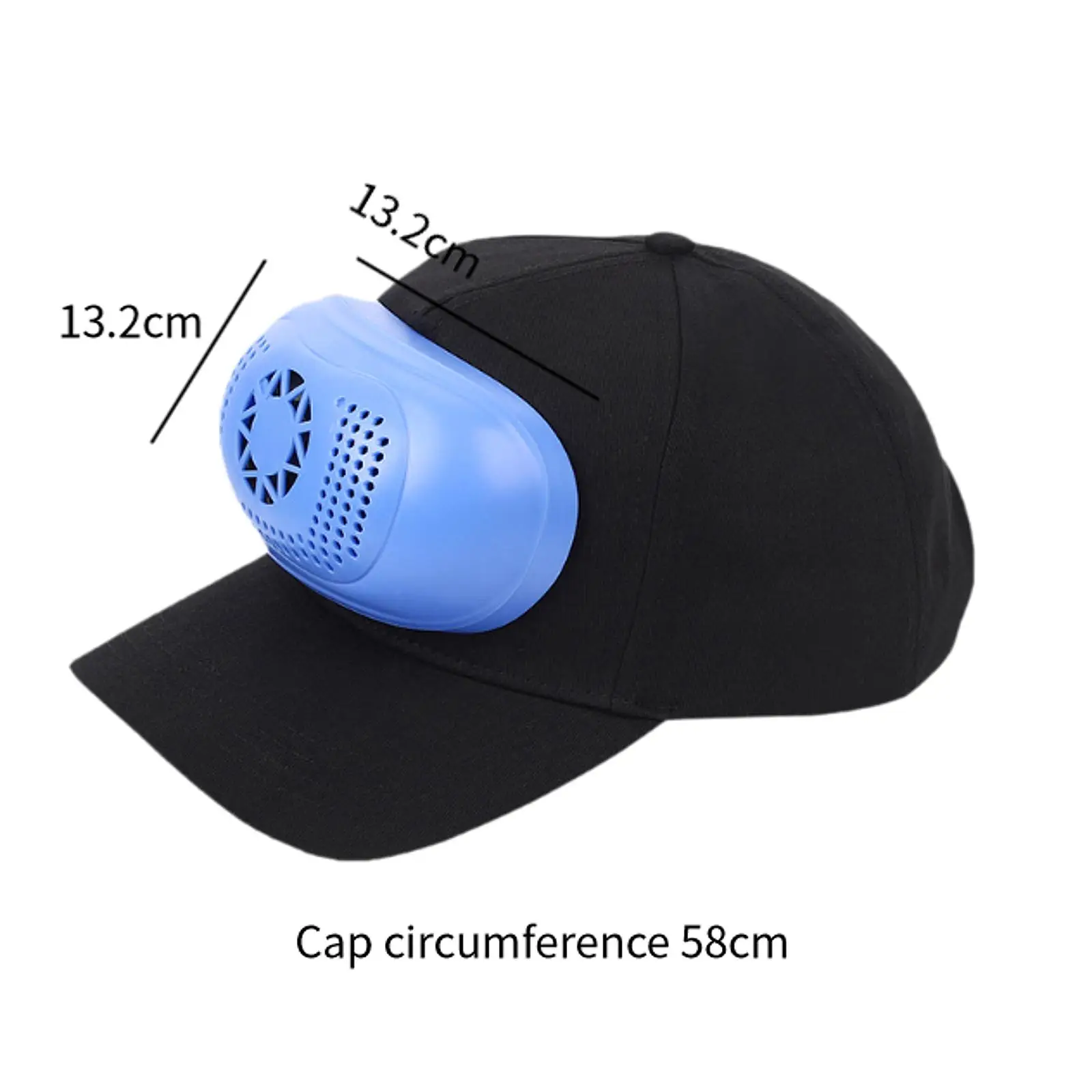 หมวกเบสบอลกระบังแสงพร้อมพัดลมวันหยุดเดินทางหมวกเบสบอลสีฟ้าสำหรับกีฬากลางแจ้งหมวกหน้าร้อนได้ถึง3ระดับ