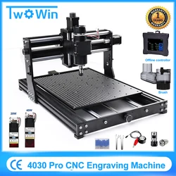 3 Axis CNC Router Milling Machine 500W Spindle GRBL Control Big Guide Rail Laser Engraving Machine PCB Cutting Metal Engraver