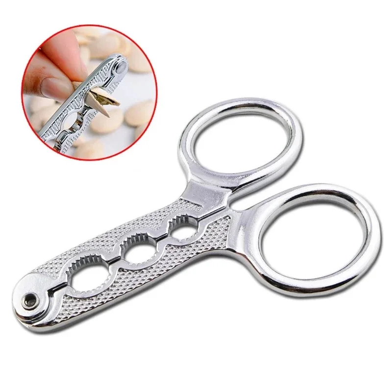 

Stainless Steel Melon Seed Opener Walnut Pine Plier Scissor Sunflower Nut Cracker Kitchen Household Tool Sheller Nutcracker