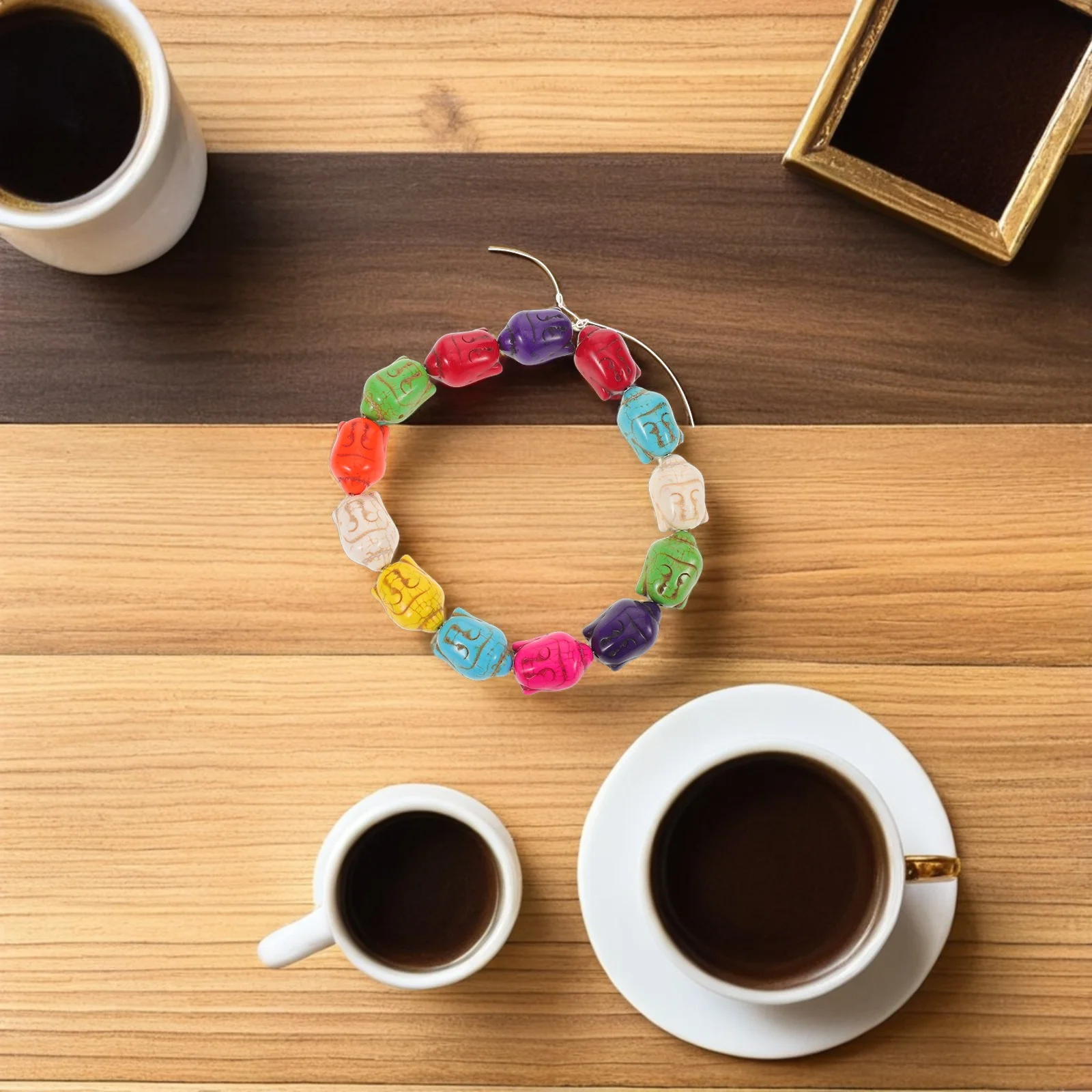 

1 Set Natural Buddha Head Spacer 1.2Mm Hole Vintage Loose Stone Diy Bracelet Necklace Jewelry Making Craft Strands Chinese Style