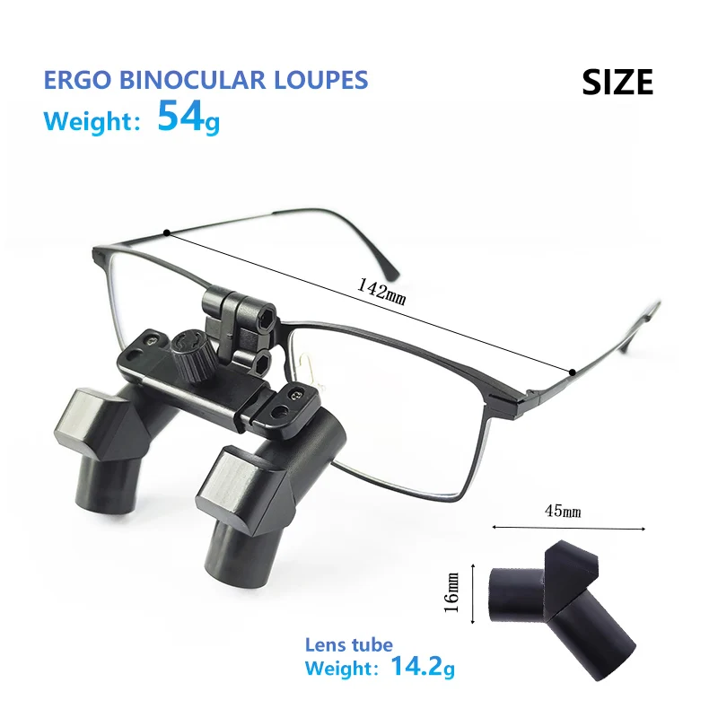 Burite New 3.5X Ergonomic Design 3.5X Ergo Prism Loupes Dental ENT Surgical IPD Customized Magnifying Glasses（ERGO-3.5X)