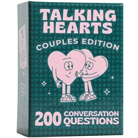 Talking Hearts Conversation Cards - Couples Card Game for Date Nights & Travel Adventures 200 Questions & 2 Wild Cards