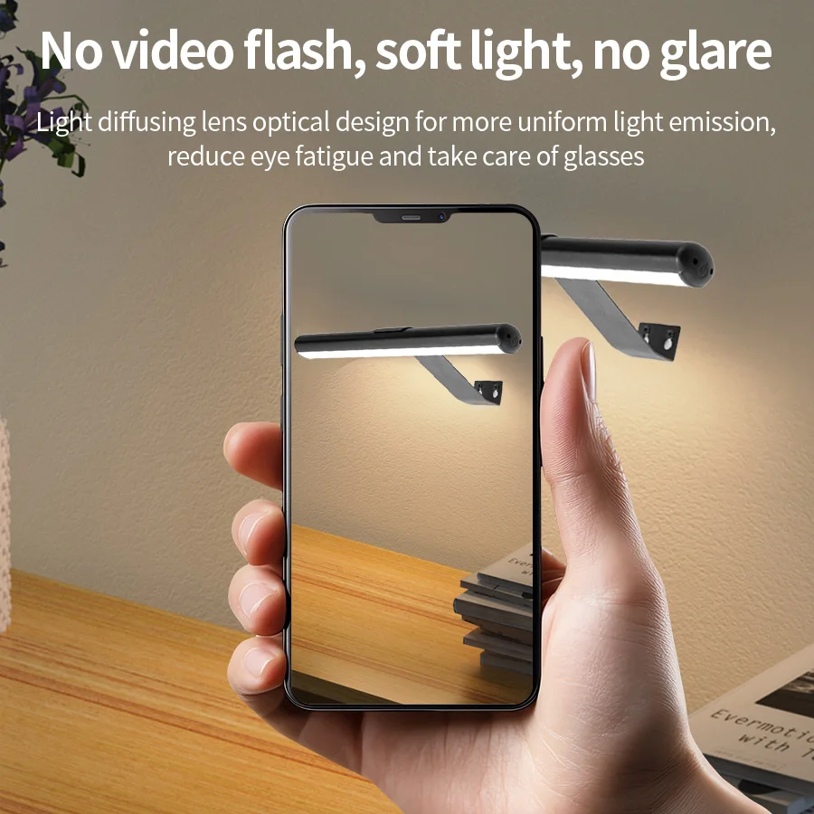 32 سنتيمتر LED الجدول مصباح المغناطيسي شنقا مصباح مكتبي قابل لإعادة الشحن 3 اللون القراءة ضوء عكس الضوء خزانة خزانة خزانة ضوء الليل #5