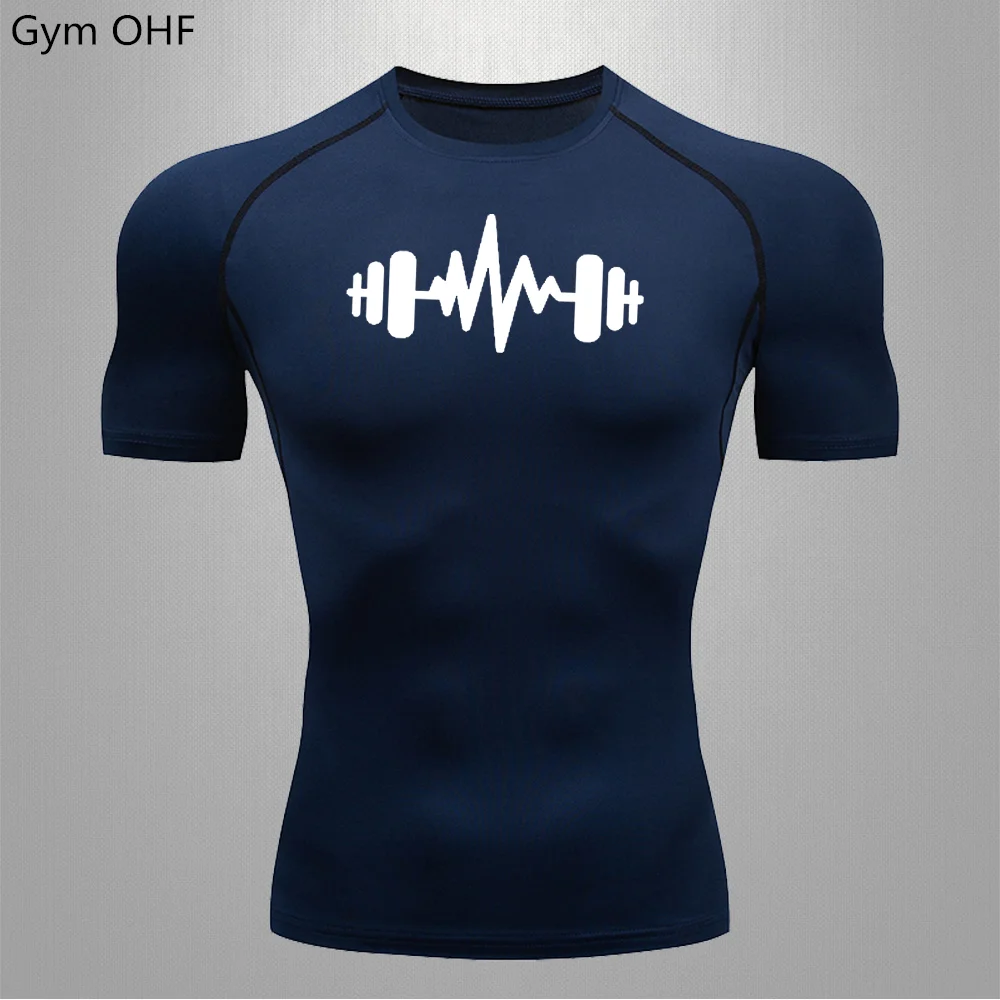 Camiseta deportiva de compresión de secado rápido para hombre, medias de alta calidad para gimnasio, correr, Jiu Jitsu, Rashguard MMA