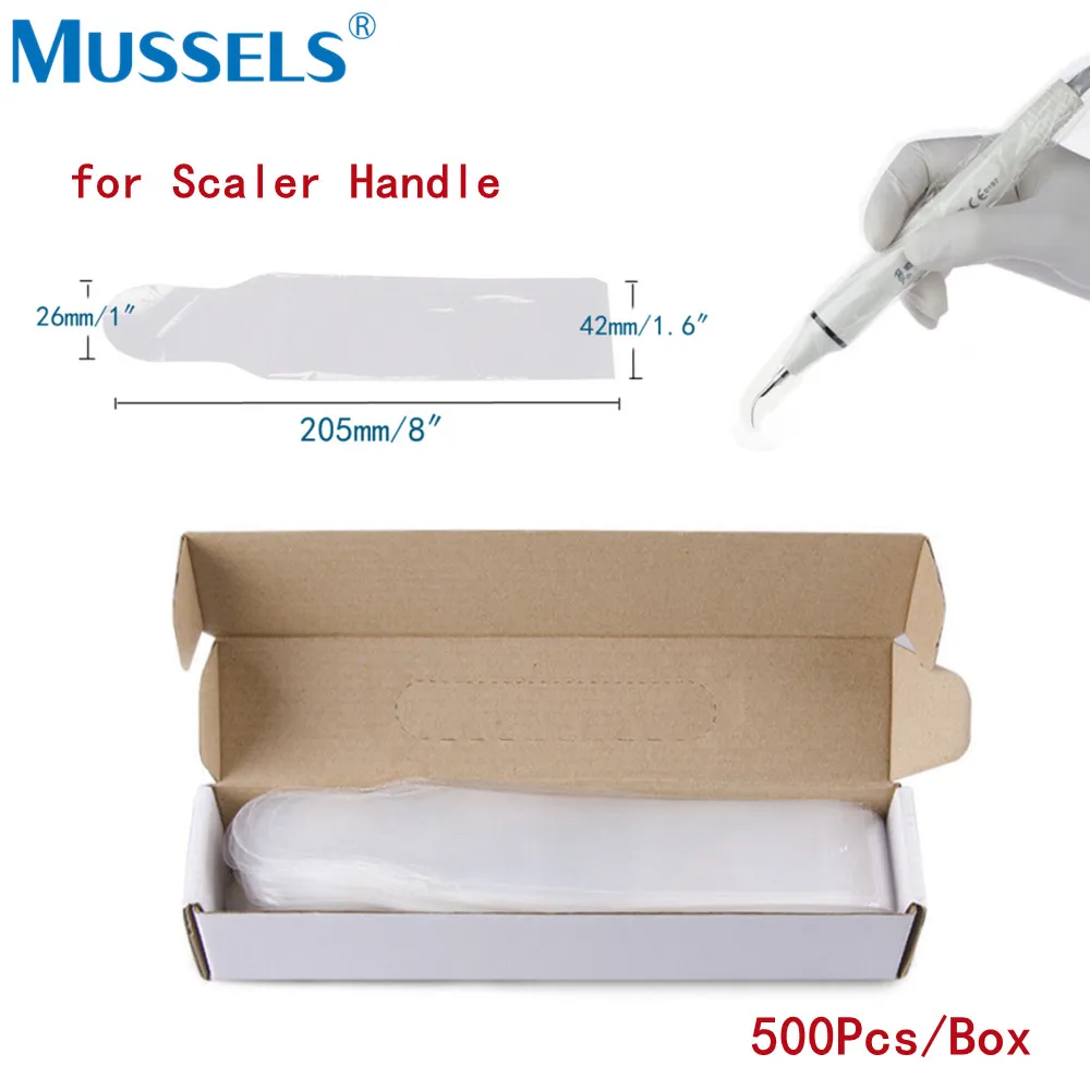 Película protetora de plástico descartável para scaler dental, Handle Sleeves, Capa de câmera intra-oral oral oral, Sensor de raios X, Cure Light Pouch Bag