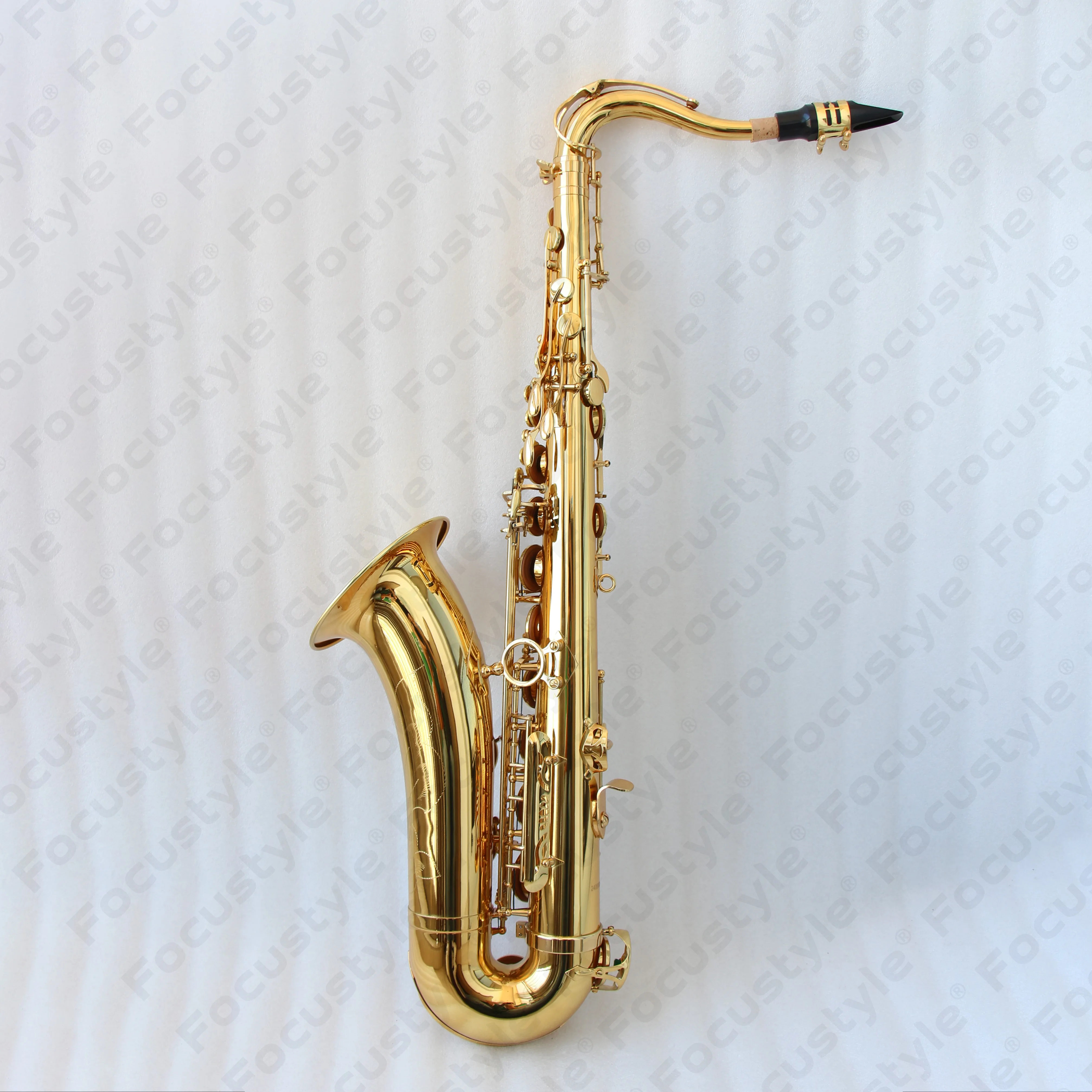 Professional Brass Wind Instrument Bb Flat FTS-300GL Tenor Saxophone Accept Client's Logo For Sale