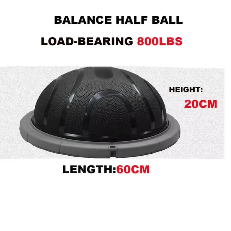 Home Fitness Stability Workout Strength Exercise Half Balance Ball with Two Handles