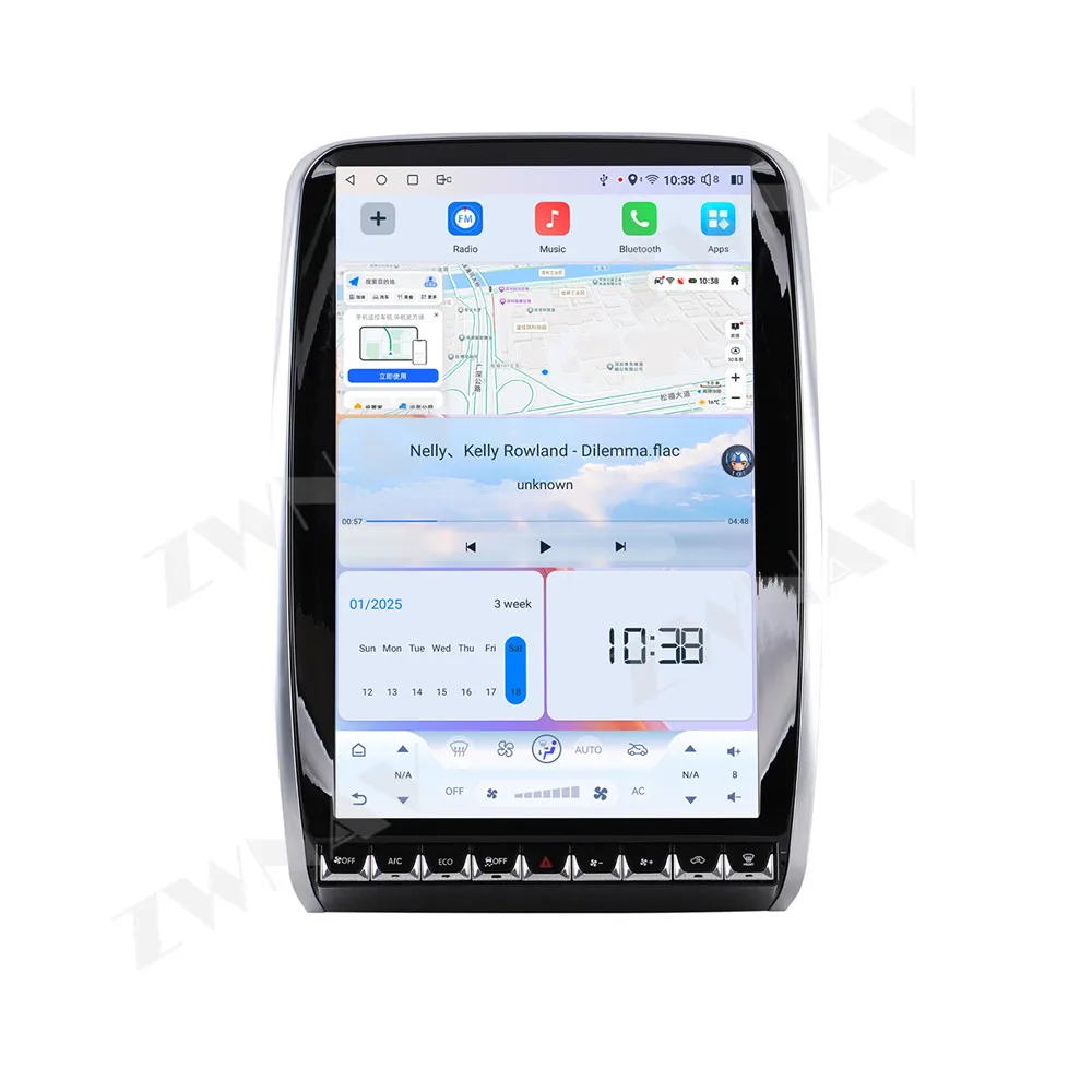 

14,5-дюймовый Android 14 мультимедийный экран Tesla для Dodge Durango 2014-2020, автомобильная магнитола с GPS-навигацией и Bluetooth