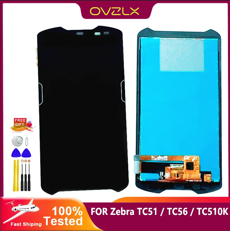 

100% Tested For ZEBRA Zebra TC51 / TC56 / TC510K LCD Display + Touch Screen Digitizer Replacement For ZEBRA TC56DJ LCD Screen